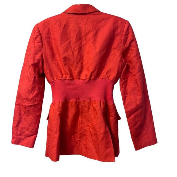 7 For All Mankind Women's coral Cotton Linen Casual Jacket NWT - Picture 2 of 8